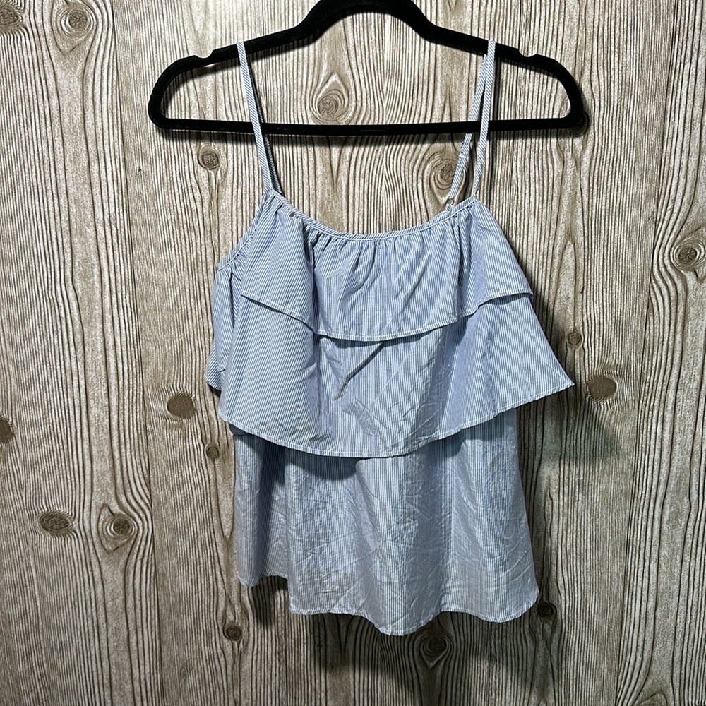 Silk & Cotton Blue/white Summer Blouse Sz 2 NWT